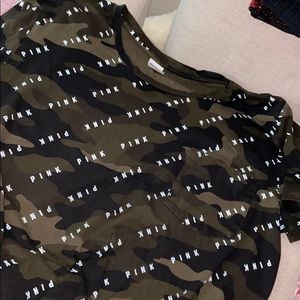 PINK camo and rose gold shirt!